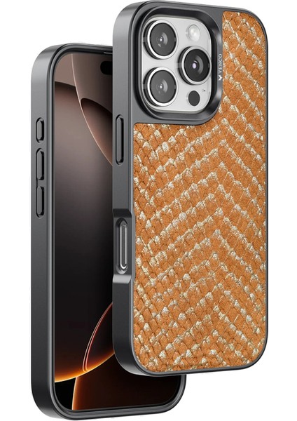 MYT09 iPhone 16 Pro Max Viper Kapak - Kahverengi