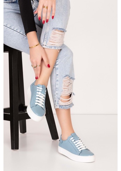 Hakiki Deri Anatomik Taban Spor Ayakkabı ALSX.1352 - Bebe Mavi - 39 Bebe Mavi fiyatları