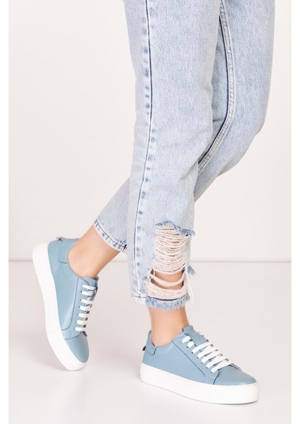 Hakiki Deri Anatomik Taban Spor Ayakkabı ALSX.1352 - Bebe Mavi - 39 Bebe Mavi indirimleri