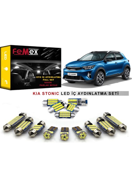 Kia Stonic Iç Aydınlatma Ampul Seti Femex Parlak Beyaz