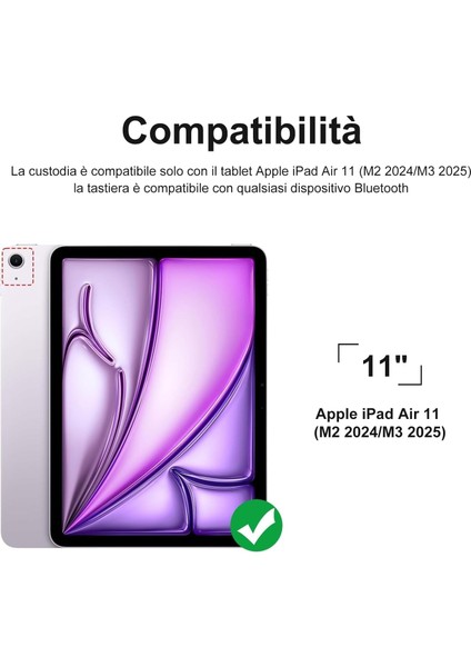 Ipad Air 4/5/6 Nesil Air 11 2025 M2/m3 Uyumlu Tablet Klavyeli Kılıf Bluetooth Kalem Bölmeli Stand fiyatları