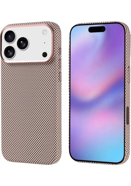 iPhone Uyumlu 17 Pro Max Kılıf M-Safe Şarj Özellikli Karbon Fiber Görünümlü Zore Nekst Kapak