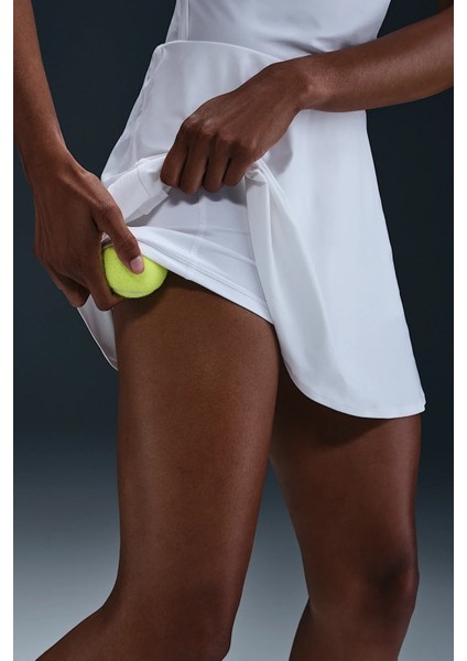 Victory Dri Fit Flouncy Tennis Skirt Kadın Volanlı Iç Cepli Taytlı Tenis Şort Etek Beyaz fırsatları