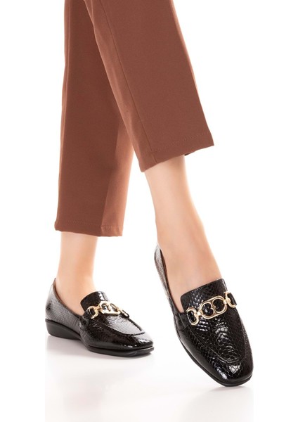 Hakiki Deri Esnek Rahat Taban Yumuşak Deri Rahat Loafer ALB.209 - Siyah Petek - 40 Siyah Petek modelleri