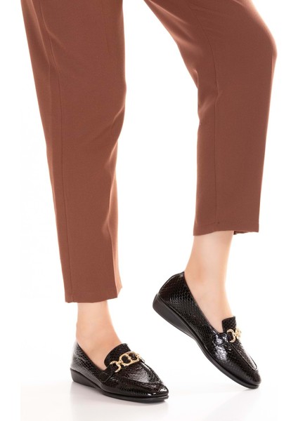 Hakiki Deri Esnek Rahat Taban Yumuşak Deri Rahat Loafer ALB.209 - Siyah Petek - 40 Siyah Petek indirimleri