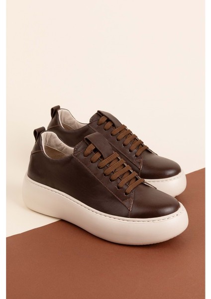 Hakiki Deri Anatomik Taban Spor Ayakkabı Alessandora - Kahverengi - 41 Kahverengi