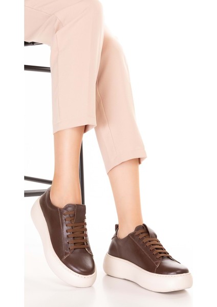 Hakiki Deri Anatomik Taban Spor Ayakkabı Alessandora - Kahverengi - 41 Kahverengi fiyatları