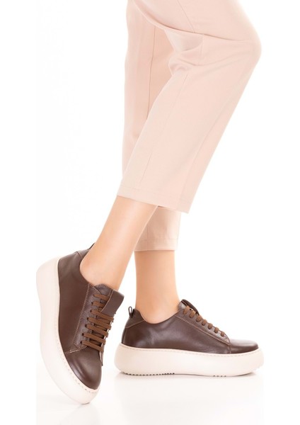 Hakiki Deri Anatomik Taban Spor Ayakkabı Alessandora - Kahverengi - 41 Kahverengi modelleri