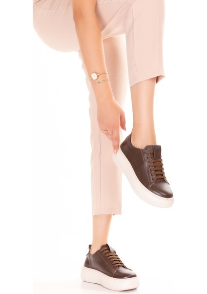 Hakiki Deri Anatomik Taban Spor Ayakkabı Alessandora - Kahverengi - 41 Kahverengi fırsatları