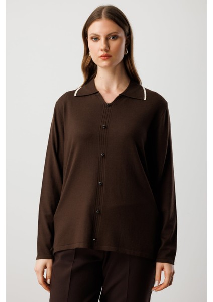 65384 Onteks Kazak Düğmeli Gömlek Yaka