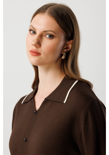 65384 Onteks Kazak Düğmeli Gömlek Yaka modelleri