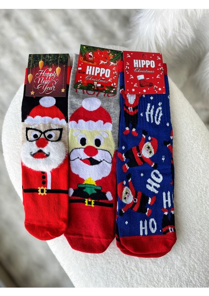 Yılbaşı Temalı 5'li Unisex Çorap Seti, Renkli ve Şık Tasarım fiyatları