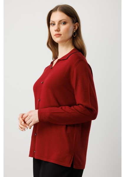 65384 Onteks Kazak Düğmeli Gömlek Yaka modelleri