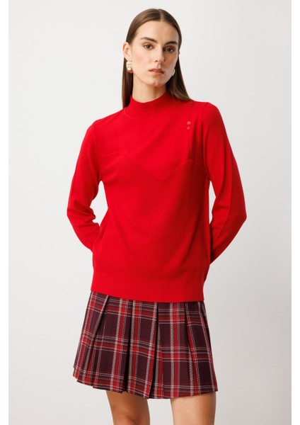 65348 Onteks Kazak Dikiş Detaylı Tek Tarafı Düğmeli