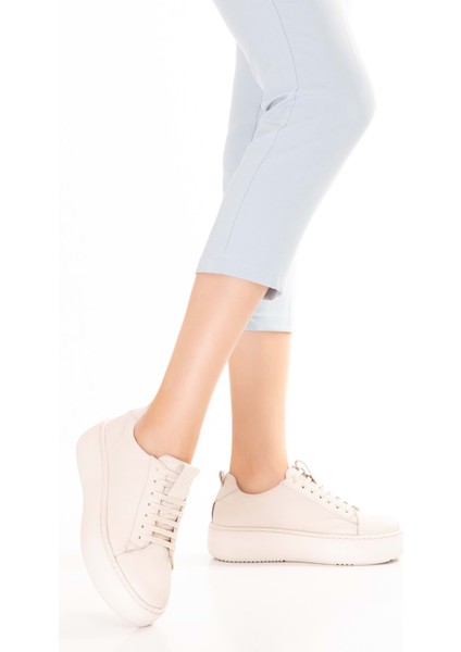 Hakiki Deri Anatomik Taban Spor Ayakkabı Alessandora - Bej - 39 Bej fiyatları