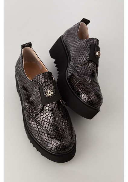 Lastik Detaylı Hakiki Deri Ayakkabı AST.8004 - Siyah Petek - 40 Siyah Petek fiyatları