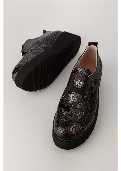 Lastik Detaylı Hakiki Deri Ayakkabı AST.8004 - Siyah Petek - 40 Siyah Petek modelleri
