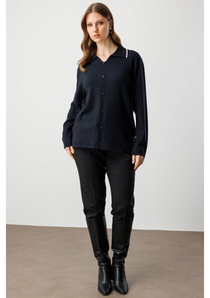 65384 Onteks Kazak Düğmeli Gömlek Yaka modelleri