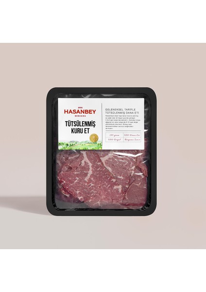 %100 Dana Etinden Tütsülenmiş Kuru Et 150 gr