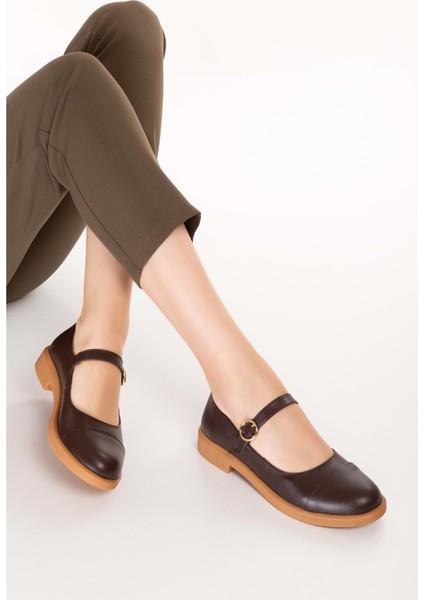 Hakiki Deri Günlük Klasik Makosen Babet Ayakkabı ALB.406 - Kahverengi - 40 Kahverengi