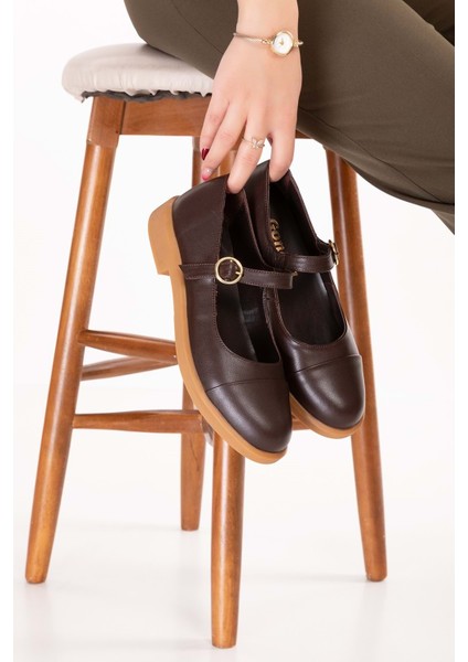 Hakiki Deri Günlük Klasik Makosen Babet Ayakkabı ALB.406 - Kahverengi - 40 Kahverengi fiyatları