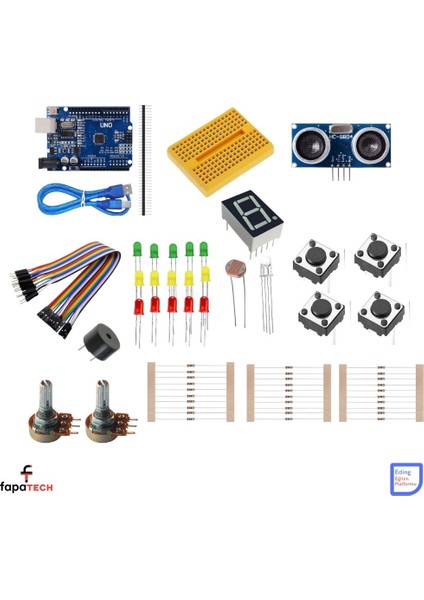 Arduino Uno R3 Proje 80 Parça Robotik Kodlama Başlangıç Seti - Arduino Proje Seti