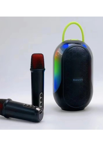 Bluetooth Çift Mikrofonlu Kablosuz Karaoke Rgb Işıklı Yüksek Sesli Müzik 4 Ses Degıstırme fiyatları