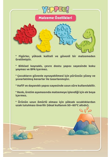 Renkleri Öğreniyorum - Dinozor Serisi | Renk Eşleştirmeli Eğitici Oyun Seti (40 Parça)