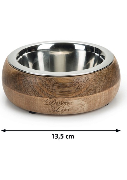 Mtxdpn Beeztees Dbl Köpek Mama Su Kabı, Dışı Masif Ahşap, Paslanmaz Çelik, 13,5cm, 350ML fiyatları
