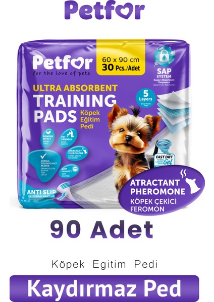 Köpek Eğitim Pedi 60X90 90 Adet Kaydırmaz Bantlı