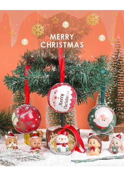 Yeşil Metal Çam Ağacı Süsü Topu Sürpriz Hediye Kutusu Noel Temalı fırsatları