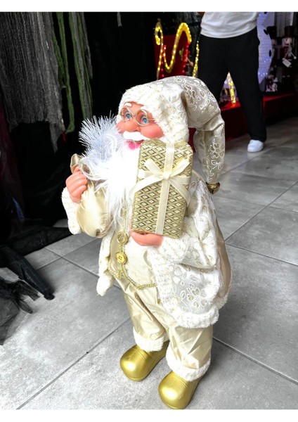 Yılbaşı Gold Krem Noel Baba Figür Biblo 62 Cm, Şık ve Dekoratif Yılbaşı Süsü fırsatları