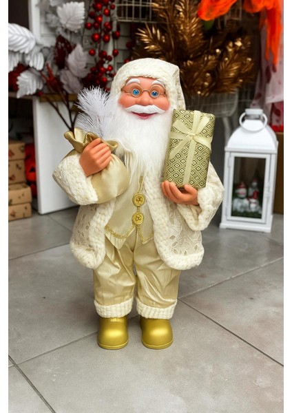 Yılbaşı Gold Krem Noel Baba Figür Biblo 62 Cm, Şık ve Dekoratif Yılbaşı Süsü indirimleri