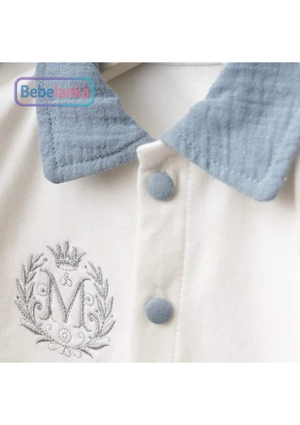 Yenidoğan Erkek Bebek %100 Pamuk Mavi Yaka Zıbın Patikli Pantolon 5'li Set 573390 fiyatları