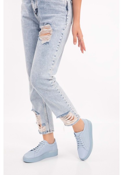 Hakiki Deri Anatomik Taban Spor Ayakkabı ELL.6839 - Bebe Mavi - 40 Bebe Mavi fiyatları