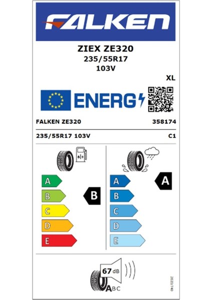 235/55 R17 Tl 103V Xl Zıex ZE320 Oto Yaz Lastiği (Üretim TARIHI:2025) fiyatları