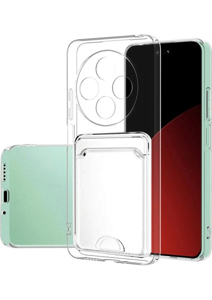 MYT09 Xiaomi Redmi 14C Kılıf Kart Şeffaf Silikon - Şeffaf