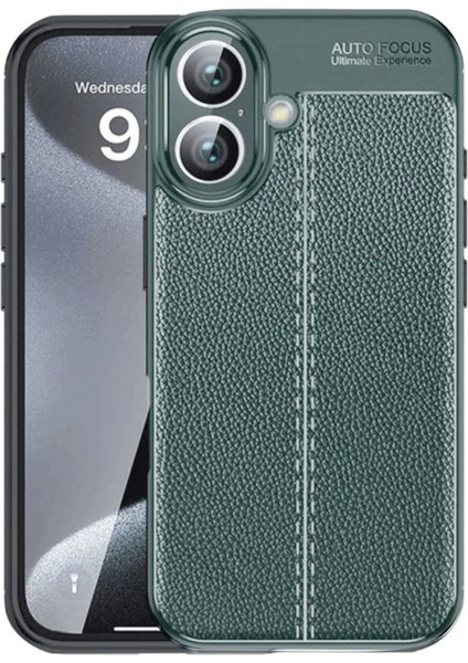 MYT09 iPhone 16 Plus Kılıf Auto Focus Kapak - Koyu Yeşil