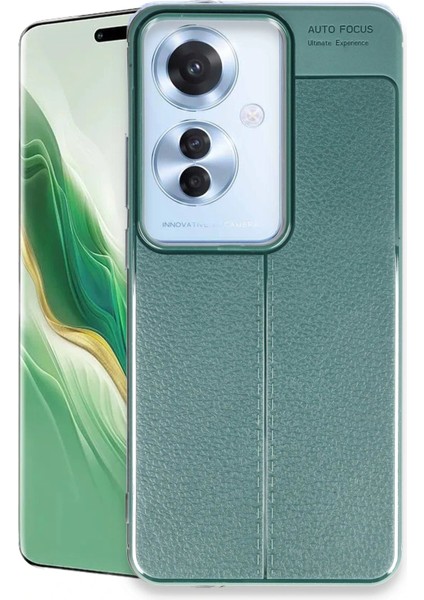 MYT09 Oppo Reno 11F Kılıf Auto Focus Kapak - Koyu Yeşil