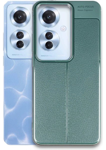 MYT09 Oppo Reno 11F Kılıf Auto Focus Kapak - Koyu Yeşil fiyatları