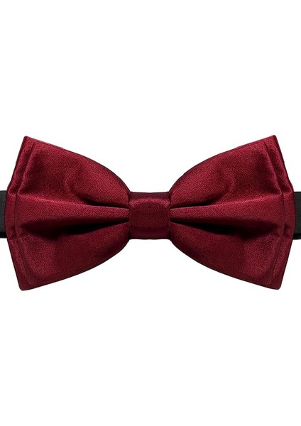 Bordo Ayarlanabilir Saten Çocuk Papyon ve Mendil Seti