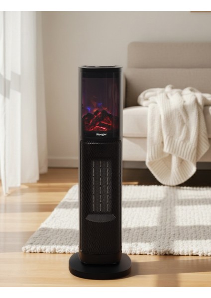 German OLED Black Series Seramik Kule Tipi Fanlı Isıtıcı Dijital Ekran Şömine Efektli Uzaktan Kumandalı fırsatları