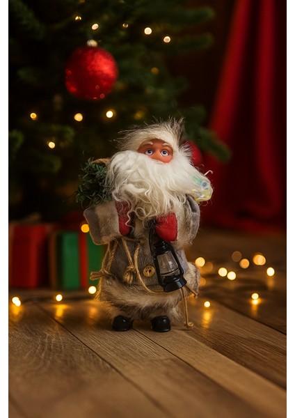 Renkli 25 cm Noel Baba Hareketli Işıklı Müzikli Figür fırsatları