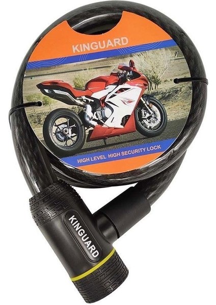 Kınguard - 3017 Kalın Halat Motosiklet Kilidi