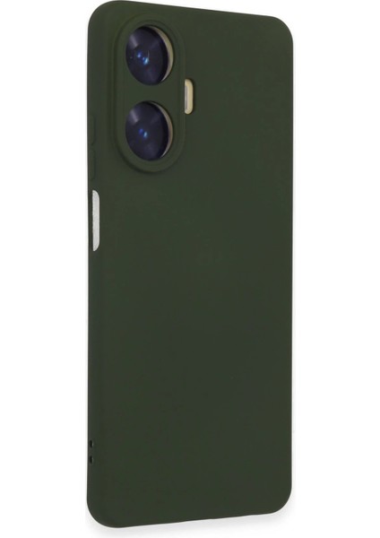 MYT09 Realme C55 Kılıf Nano Içi Kadife Silikon - Koyu Yeşil