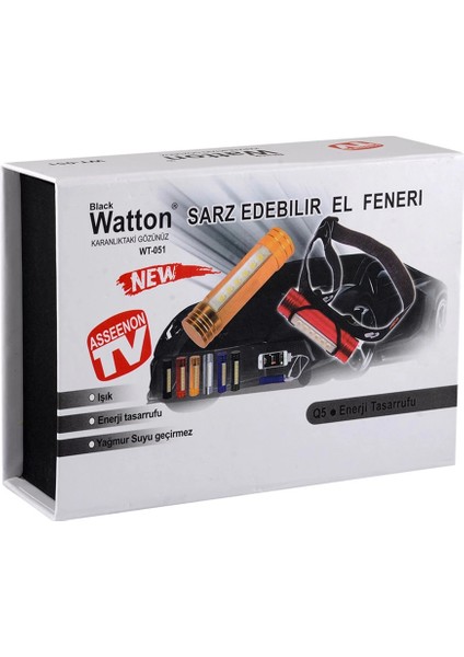 Powerbank Kafa Feneri WT-051 modelleri