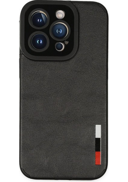 MYT09 iPhone 14 Pro Kılıf Loop Deri Silikon - Siyah