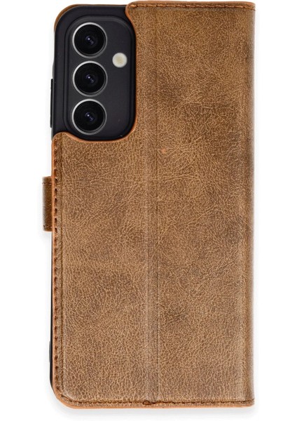 MYT09 Samsung Galaxy A25 5g Kılıf Trend S Plus Kapaklı Kılıf - Taba