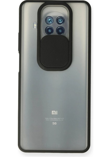 MYT09 Xiaomi Mi 10T Lite Kılıf Palm Buzlu Kamera Sürgülü Silikon - Siyah
