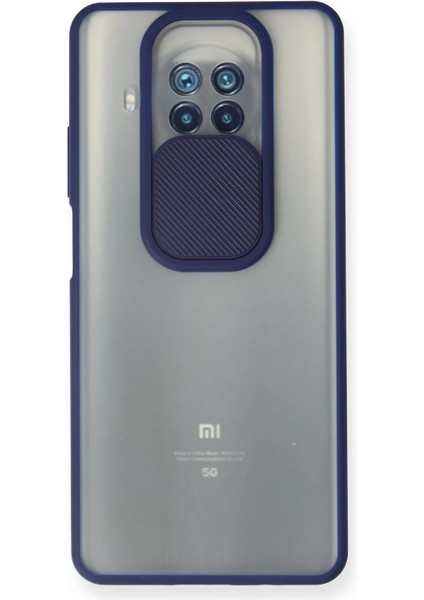 MYT09 Xiaomi Mi 10T Lite Kılıf Palm Buzlu Kamera Sürgülü Silikon - Lacivert